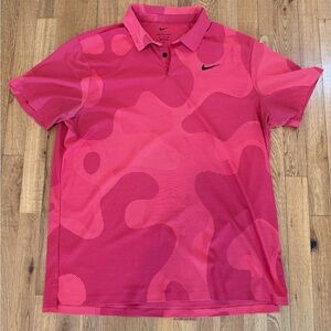 Nike Men's Vibrant Red Polo Shirt